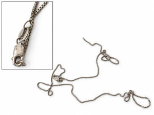 925 Stamped Sterling Silver Box Chain Necklace Broken Repair Scrap Lobster Clasp